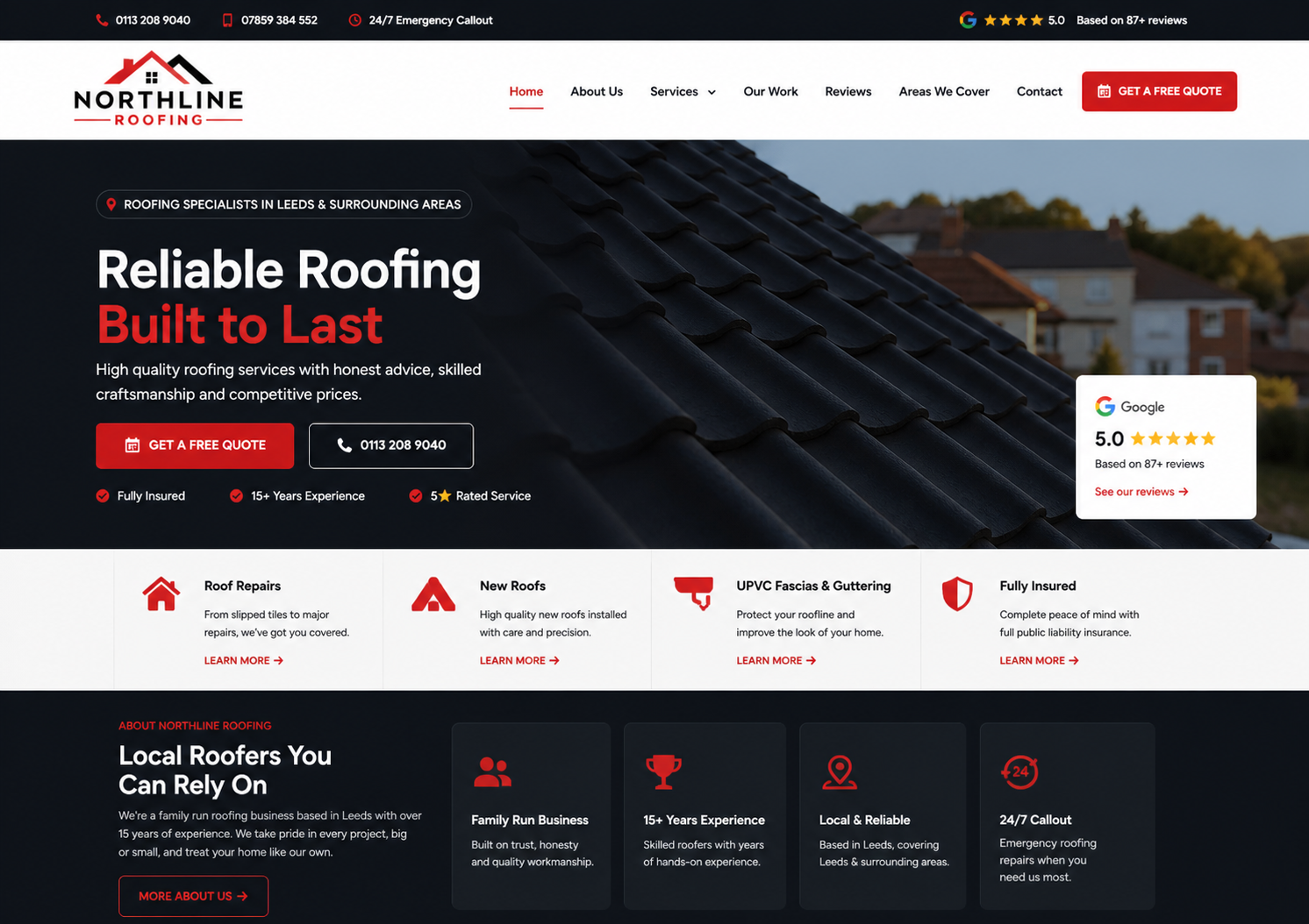 Roofing website after ApexLocal